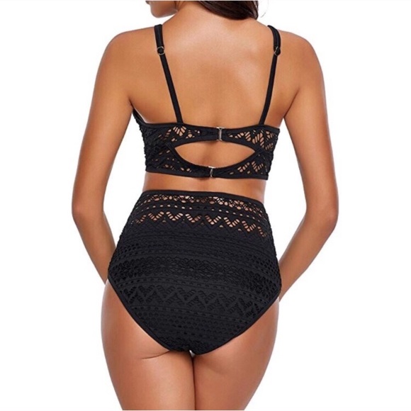 Crochet High Waist Two Piece Bikini - Picture 2 of 3